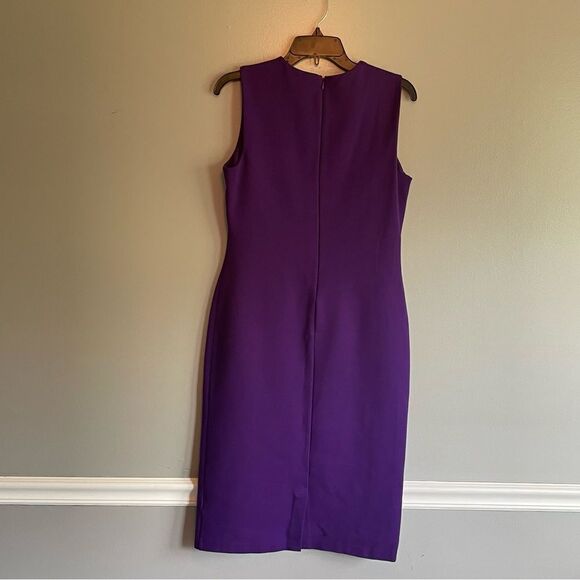 Ralph Lauren Purple Dress size Medium M Sleeveless Sheath women’s - Picture 2 of 3